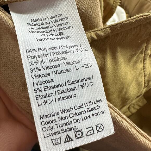 J.Crew Pants Womens 2 Tan Camel Kate Straight Leg 4 Season Stretch Professional - Picture 5 of 11